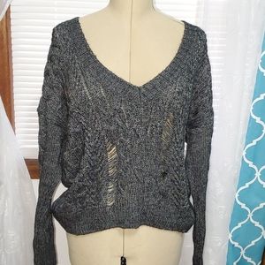 Express Distressed Slouchy Sweater
